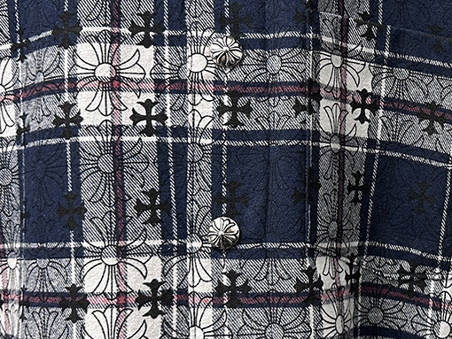 クロムハーツスーパーコピー クラシックなペイズリー柄のクロスプリントジャカード長袖カジュアルシャツ