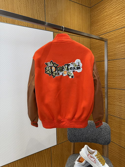 ディオール 装飾ポケット付きスタンドカラーベースボールジャージ