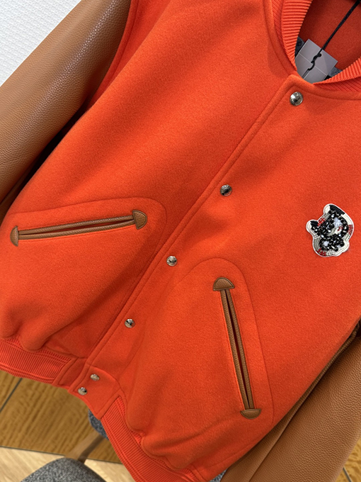 ディオール 装飾ポケット付きスタンドカラーベースボールジャージ