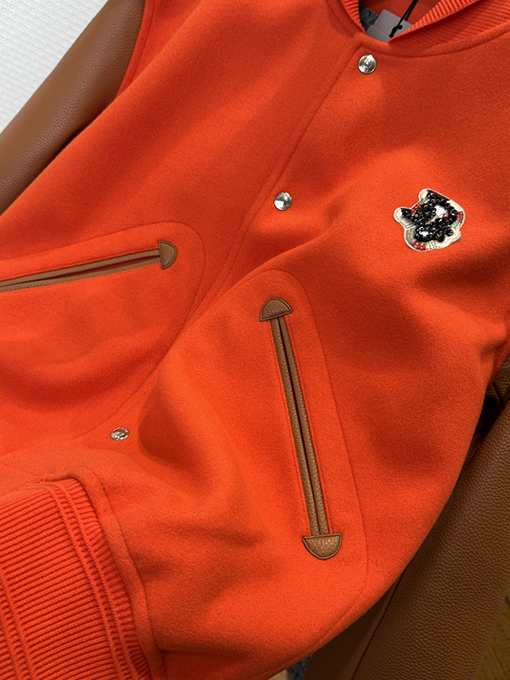 ディオール 装飾ポケット付きスタンドカラーベースボールジャージ