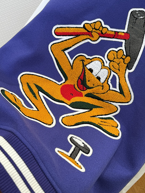 ルイヴィトンブランドコピー スタイリッシュな漫画パッチワークベースボールジャケット