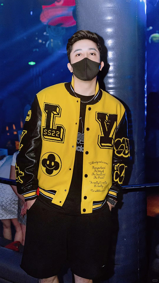 ルイヴィトン カラーブロックの文字パッチワークベースボールジャージ