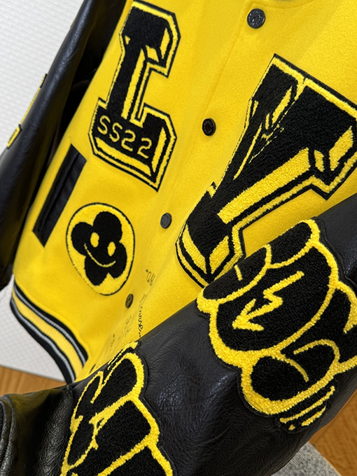 ルイヴィトン カラーブロックの文字パッチワークベースボールジャージ