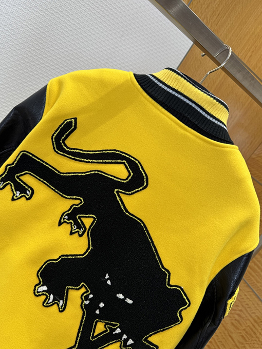 ルイヴィトン カラーブロックの文字パッチワークベースボールジャージ