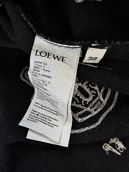 ロエベブランドスーパーコピー Louis wain 猫の刺繍りデニムシャツジャケットツ