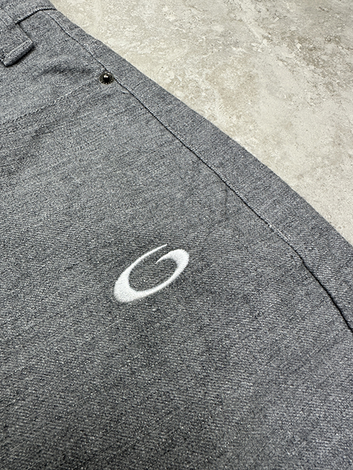 バレンシアガ 刺繍りワイドレッグパンツ