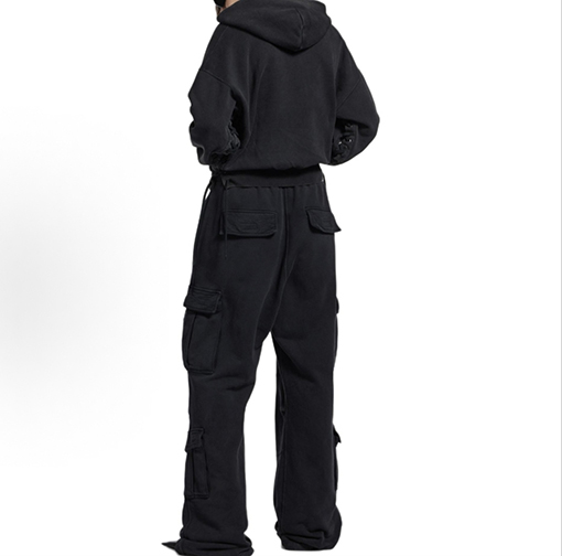 バレンシアガスーパーコピー 刺繍りダメージマルチポケットワイドレッグカーゴパンツ