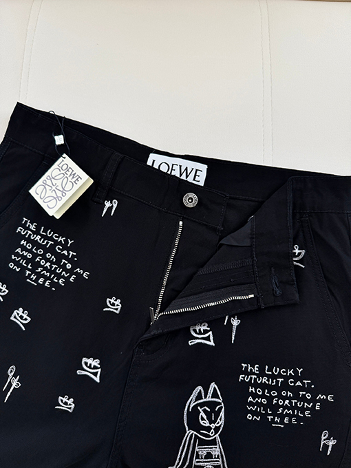 ロエベ Louis wain スタイリッシュな猫柄ジーンズ