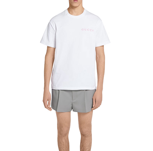 グッチスーパーコピー GUCCI 発泡パウダーロゴ入り半袖Tシャツ
