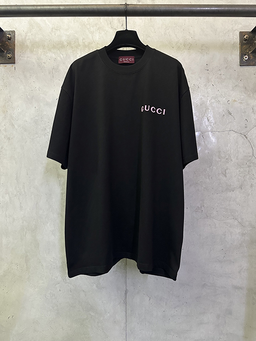 グッチスーパーコピー GUCCI 発泡パウダーロゴ入り半袖Tシャツ