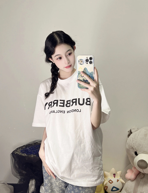 バーバリーコピー Burberry ロゴプリント入り半袖Tシャツ