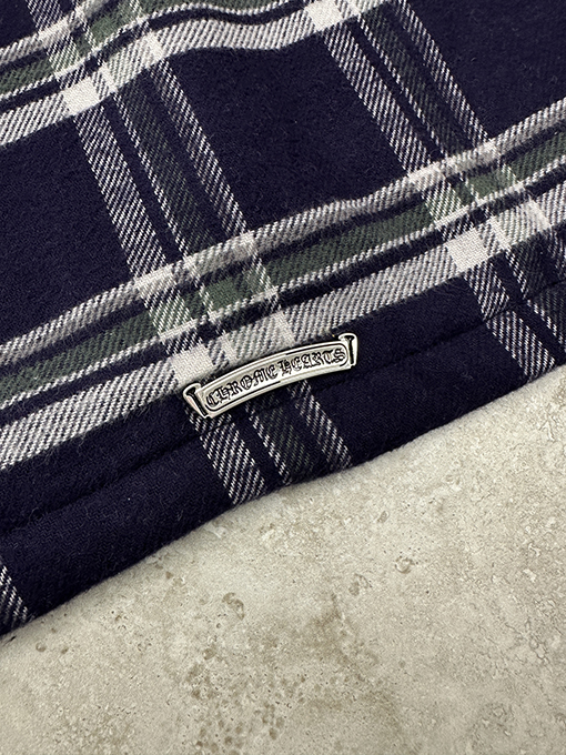 クロムハーツブランドコピー フリース裏地付きチェック柄シャツジャケット