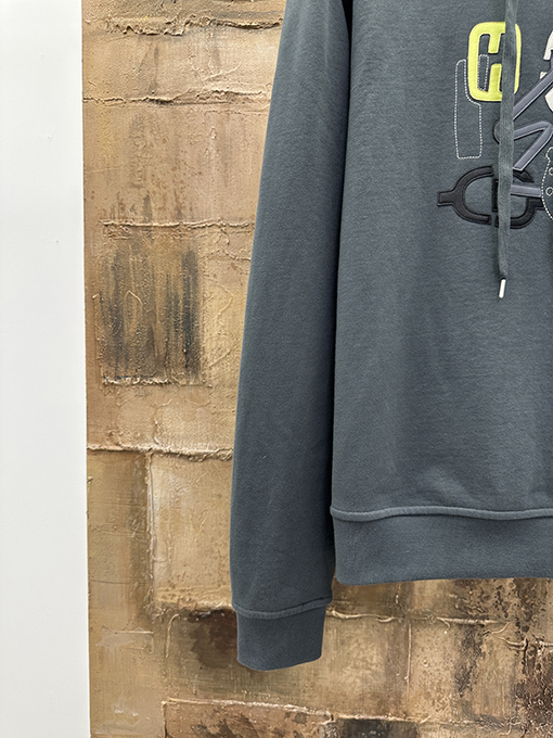 エルメスブランドスーパーコピー レザー刺繍入りパーカー