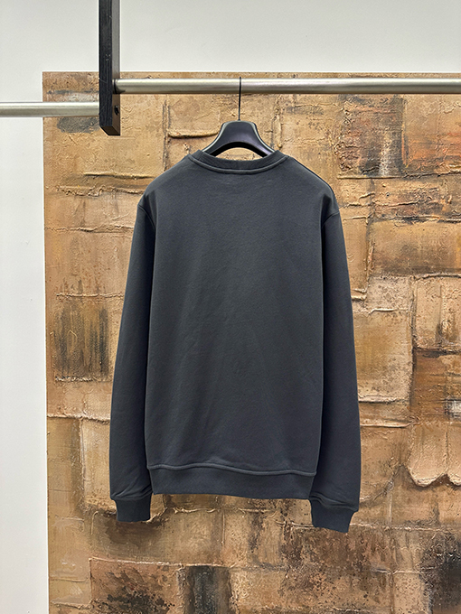 エルメスコピー サドルスタイルのテリークロス刺繍りクルーネックのスウェットシャツ