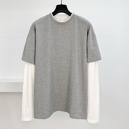 ジルサンダー フェイクツーピース長袖シャツ