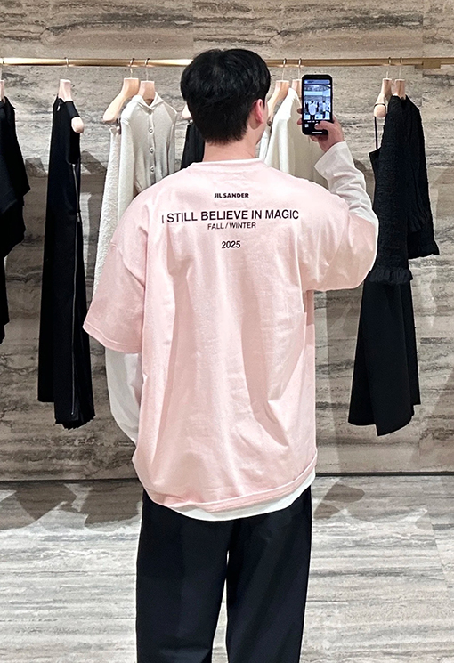 ジルサンダー フェイクツーピース長袖シャツ