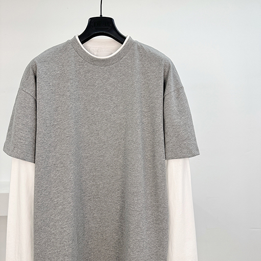 ジルサンダー フェイクツーピース長袖シャツ