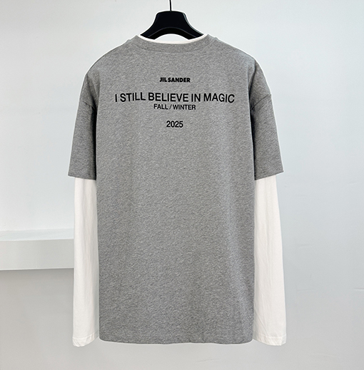 ジルサンダー フェイクツーピース長袖シャツ