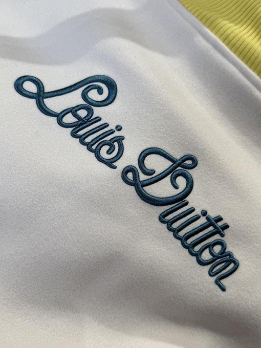 ルイヴィトン カラーブロックプリントのシングルブレストベースボールジャケット