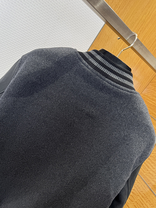 ルイヴィトン 刺繍入りストライプ襟ベースボールジャージ