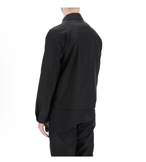 プラダブランドコピー メタルトライアングルロゴ入りラペルジャケット