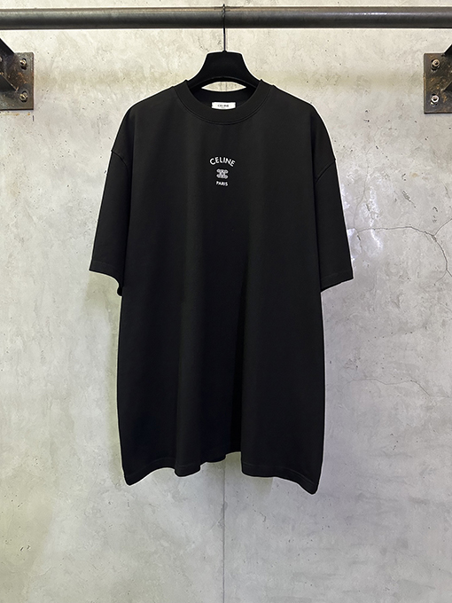 セリーヌコピー CELINE 凱旋門ロゴり半袖Tシャツ