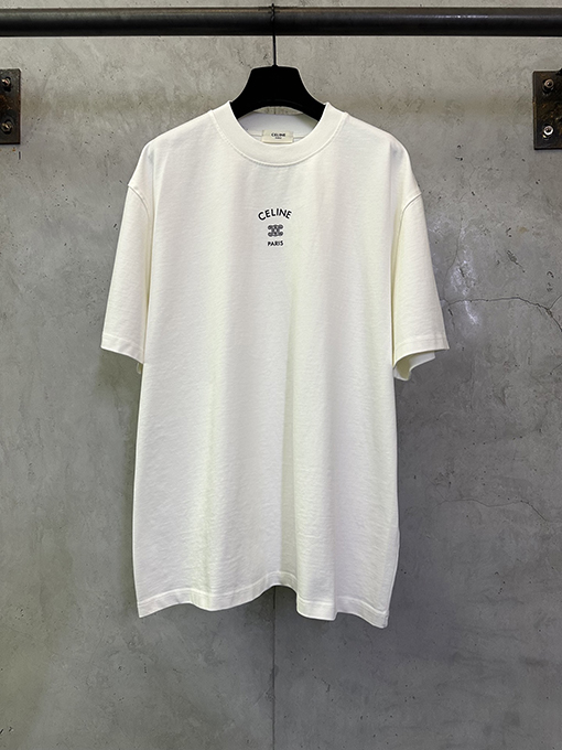 セリーヌコピー CELINE 凱旋門ロゴり半袖Tシャツ