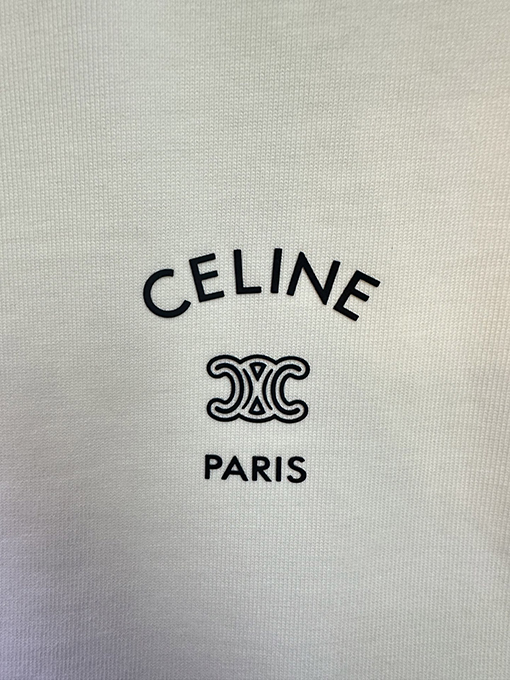 セリーヌコピー CELINE 凱旋門ロゴり半袖Tシャツ
