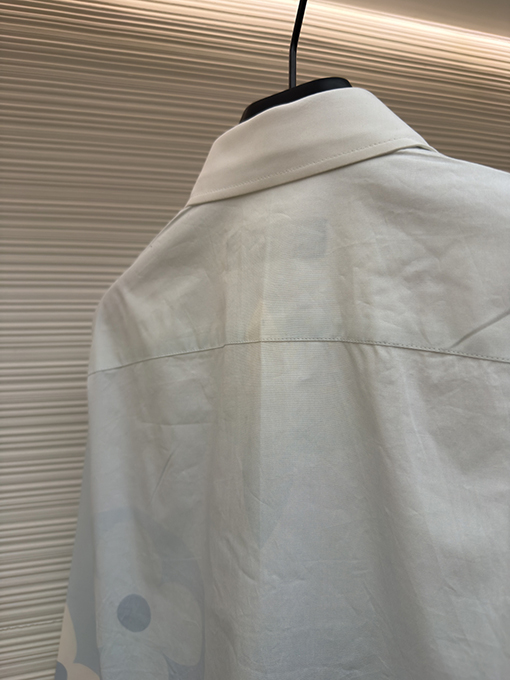 ルイヴィトンブランドコピー プリント柄コットンポプリン長袖シャツ