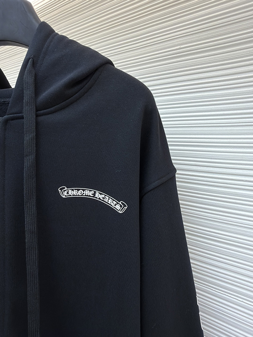 クロムハーツブランドスーパーコピー クラシックなスクロールプリントのジップアップスウェットシャツ