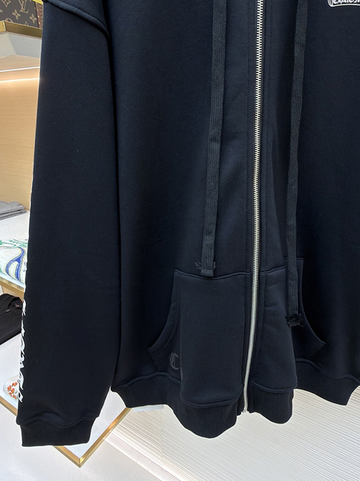 クロムハーツブランドスーパーコピー クラシックなスクロールプリントのジップアップスウェットシャツ