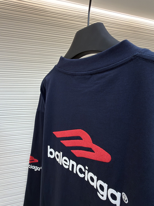 バレンシアガコピー Balenciaga 文字刺繍りクルーネック長袖シャツ