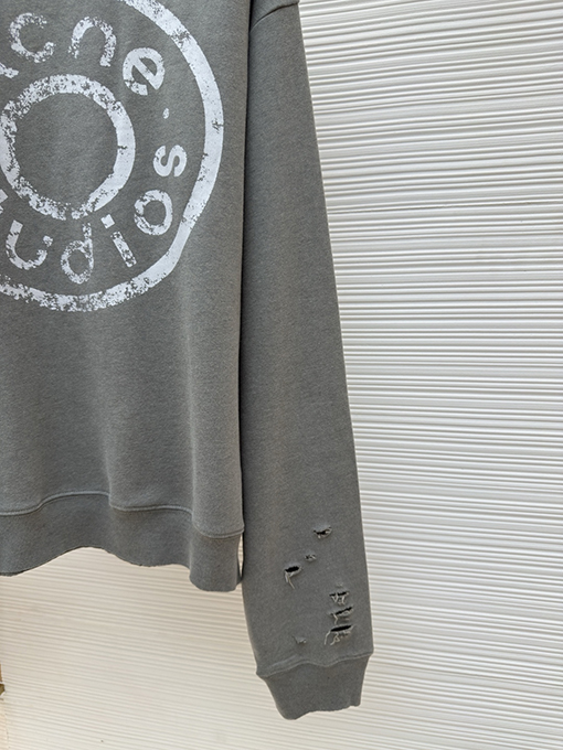 アクネストゥディオズ Acne Studios ダメージのロゴ入りスウェットシャツ