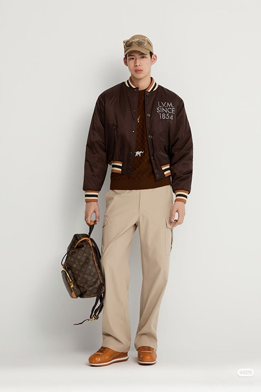 ルイヴィトン L.V.M SINCE 1854 装飾の付きフライトジャケット