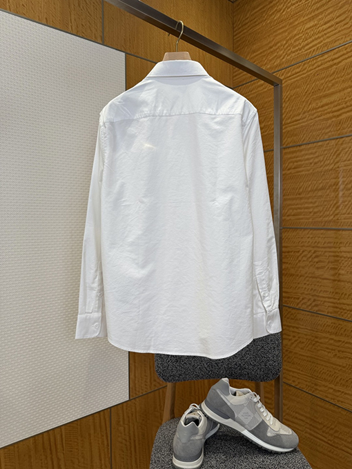 バーバリー 騎士の刺繍り長袖襟付きシャツ