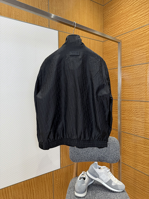 ディオールスーパーコピー ダーク柄ジャカードスタンドカラーコート