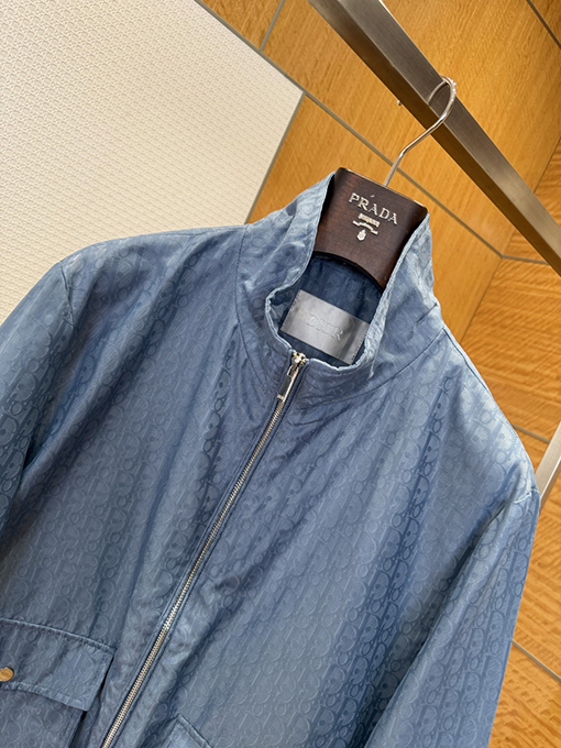 ディオールスーパーコピー ダーク柄ジャカードスタンドカラーコート