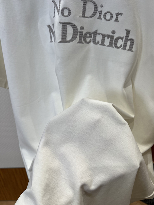 ディオール 文字刺繍りクルーネック半袖Tシャツ