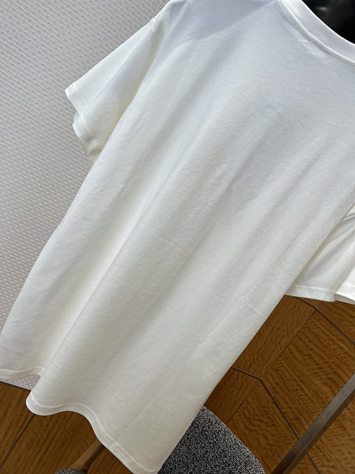 ディオール 文字刺繍りクルーネック半袖Tシャツ