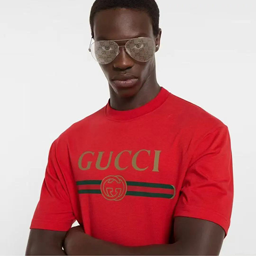 グッチスーパーコピー GUCCI リボンプリント半袖Tシャツ