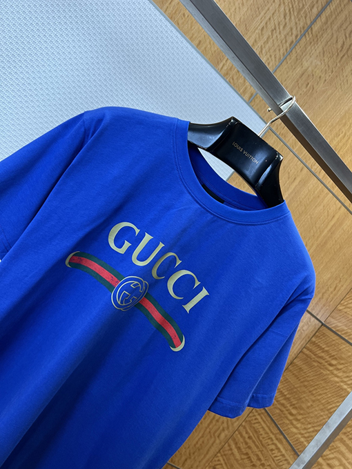 グッチスーパーコピー GUCCI リボンプリント半袖Tシャツ