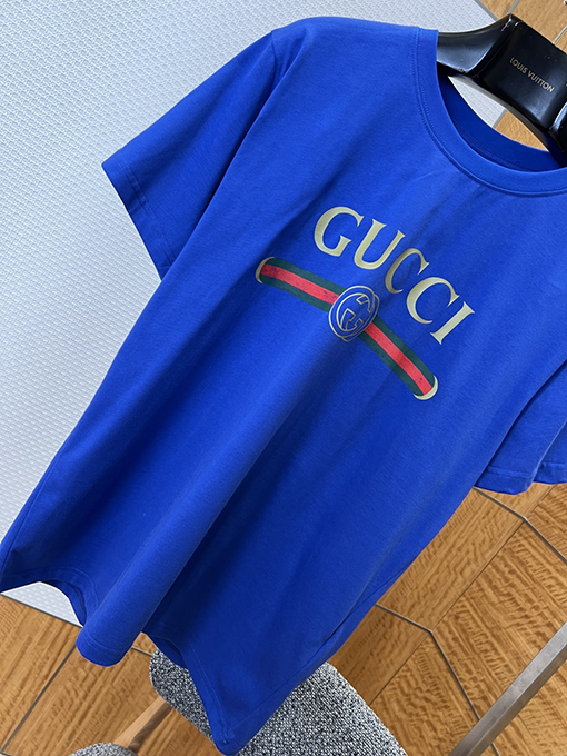 グッチスーパーコピー GUCCI リボンプリント半袖Tシャツ