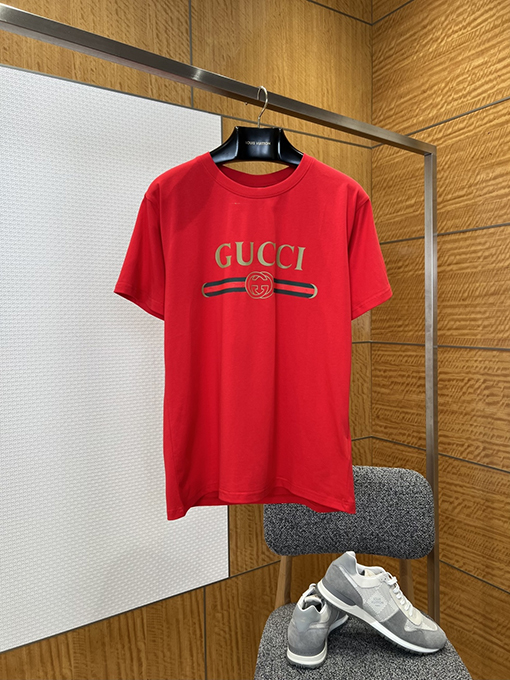 グッチスーパーコピー GUCCI リボンプリント半袖Tシャツ