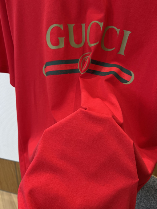 グッチスーパーコピー GUCCI リボンプリント半袖Tシャツ