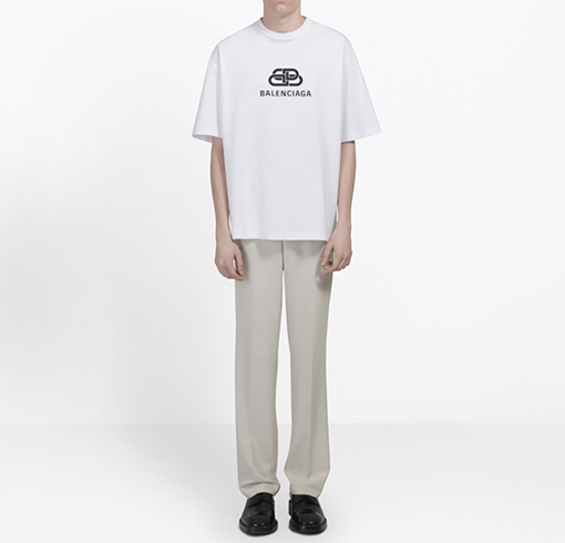 バレンシアガ BALENCIAGA プリントロゴ入り半袖Tシャツ