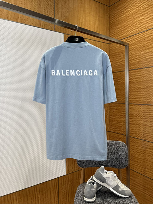 バレンシアガコピー BALENCIAGA カラーブロック刺繍りクルーネック半袖Tシャツ