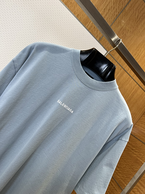 バレンシアガコピー BALENCIAGA カラーブロック刺繍りクルーネック半袖Tシャツ