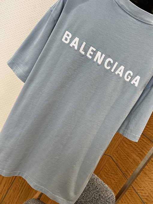 バレンシアガコピー BALENCIAGA カラーブロック刺繍りクルーネック半袖Tシャツ