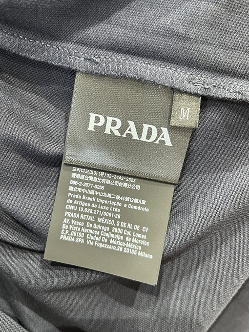 プラダブランドコピー ロゴ入り半袖ポロシャツ