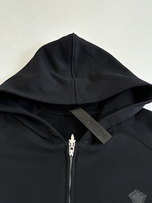 クロムハーツ クロス柄フリースジップアップスウェットジャケット